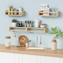 Forbena Natural Wood Nursery Book Shelves Wall Mounted, Floating Bookshelf for Kids Room, Toys and Books Storage Organizer Bookshelves for Toddler Child Bedroom Bathroom (4 Pack Natural Wood) by TinyTreasures Baby Boutique