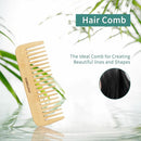 Bamboo Hair Brush Set, Natural Wooden Bamboo Comb Paddle Detangling Hairbrush for Hair Growth - Wide-tooth and Tail Comb Suitable for Thick/Thin/Curly/Dry Hair by TinyTreasures Baby Boutique