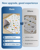Odorless Premium Foam Baby Play Mat 50" x 50", Soft Microfiber Fabric Crawling Mat for Floor- Comfortable and Hypoallergenic, Non-Slip Cushioned Floor Playpen mat for Infants,Babies,Toddlers by TinyTreasures Baby Boutique