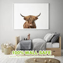 Highland Cow Wall Window Stickers Decor Scottish Cow Wall Decals Peel and Stick Funny Cow Wall Stickers Removable Cool Cow Farmhouse Kitchen Decoration Weird Gifts for Fiends Christmas by CozyNest Decor