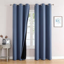 ChrisDowa 100% Blackout Curtains for Bedroom with Black Liner, 2 Thick Layers Total Blackout Thermal Insulated Grommet Window Curtains 2 Panels Set (Stone Blue, 42 x 84 Inch) by TinyTreasures Baby Boutique