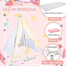 Windyun 6 Pack Kids Teepee Tent for Slumber Party Sleepover Tents for Girls Party with Air Mattress, Star Lights, Blankets Trays Sheets, Natural Cotton Toddler Play Teepee for Indoor Outdoor(White) by TinyTreasures Baby Boutique