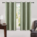 MIULEE Linen Blackout Curtains and Drapes 100% Room Darken Thermal Insulated Grommet Window Panels with Coating 2 PCs W 42 x L 63 inches Sage Green by TinyTreasures Baby Boutique