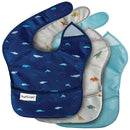 Tiny Twinkle Mess Proof Baby Bibs for Eating - Waterproof, Wipeable Bibs - Toddler Bibs - Travel Friendly - PFAS, PVC, BPA, Phthalate Free - Baby Food Bibs(3 Pack,Sea, Dino) by TinyTreasures Baby Boutique