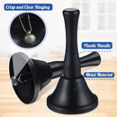Yeshone 50 Pcs Hand Steel Call Bells Bulk Wedding Dinner Service Bells with Wood Handles for the Sick Elderly Alert Classroom Alarm, 1.97 x 3.66 Inches (Black) by TinyTreasures Baby Boutique