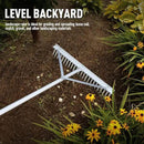 Colwelt Landscape Rake - 24Tines, Aluminum Head with 68" Handle, 24" Width for Beach & Lawn Care by GreenHaven Gardens