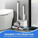 Toilet Brush and Plunger, 3 in 1 Toilet Bowl Brush and Holder with Crevice Cleaning Brush Wall Mounted Household Bathroom Cleaning Tools Combo Set(White-Gray) by CozyNest Decor