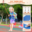 Swing Set for Backyard with Stand - Heavy Duty 440lbs Metal A-Frame Outdoor Playset with 32" Saucer Swing & 26.2" Seats by TinyTreasures Baby Boutique