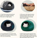 MEOWFIA Cat Cave – Premium Felt Cat Bed for Indoor Cats, Handmade 100% Merino Wool (Medium, Emerald) by CozyNest Decor