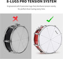 Snare Drum Set, 14" x 5.5" Marching Snare Drum with Stand & Storage Padded Bag + Silent Mute Pad + Drums Sticks + Drumstick Holder + Drums Key + Damper Gels for Adults Kids Beginners (Red) by TinyTreasures Baby Boutique
