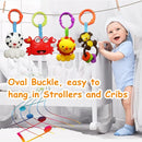 Baby Toys, Cartoon Animal Hanging Rattle Toys, Handbells Baby Rattles, Baby Bed Crib Car Seat Travel Stroller Toys for Infant, Best Birthday Gift for Newborn, 4 Pack by TinyTreasures Baby Boutique