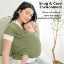 KeaBabies Baby Wrap Carrier - All in 1 Original Baby Carrier Newborn to Toddler Sling, Easy to Wear, Hands Free Bonding, Lightweight, Breathable Infant Wraps (Dusty Olive) by TinyTreasures Baby Boutique