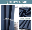 ChrisDowa Small Window Curtains for Kitchen and Bedroom - Grommet Short Thermal Insulated Room Darkening Curtains (2 Panels, Stone Blue, 52 x 36 Inch) by CozyNest Decor