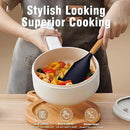 Silicone Cooking Utensils Set - Silicone Kitchen Utensils for Cooking Wooden Handles, 446°F Heat Resistant Kitchen Utensil Spatula Sets w Holder, Gadgets for Non-Stick Cookware BPA FREE (Navy Blue) by CozyNest Decor
