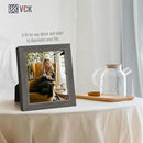 VCK 8x10 Picture Frame 3 Pack, Gray Solid Wood Frame, Exclusive Wood Grain, Wall Gallery Frame by CozyNest Decor
