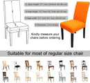 JQinHome Dining Chair Slipcover, High Stretch Removable Washable Chair Seat Protector Cover Set of 6,Chair Covers for Halloween Dining Room, Kitchen,Home Party,Wedding Ceremony(Orange, 6PC) by CozyNest Decor