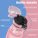 OLDLEY 32 oz Water Bottle, Motivational Water Bottle with Time Marker, Sports Water Bottle With Strap, Leakproof & BPA Free Large Water Bottles for School, Gym, Travel, Outdoor, Tritan,Pink&Blue by CozyNest Decor