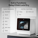 Hermitlux Countertop Dishwasher, 7 Washing Programs Portable Mini Dishwasher with 5-Liter Built-in Water Tank for Apartments & RVs, LED Light, Glass Door, No Hookup Needed by TinyTreasures Baby Boutique