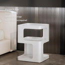Modern Side Table,White end Table,Unique nightstand,Bedside Table,Metal 3-Tier Night Stand with Storage,Accent Side Table for Couch,Bedroom,Living Room.No Assembly Required. by CozyNest Decor