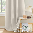 H.VERSAILTEX Room Darkening Curtains for Living Room Light Reducing Thermal Insulated Window Treatment Panels/Drapes Grommet Top 2 Panels (Ivory - 42 x 84 Inches) by CozyNest Decor