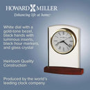 Howard Miller Marcus Tabletop Clock – Decorative Tabletop Clock with Modern Alarm & Quartz Movement, Silent Ticking, Wooden Base & Roman Numeral Design for Home, Office, Kitchen & Table Decor by CozyNest Decor