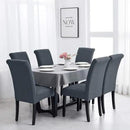 Joccun Chair Covers for Dining Room Set of 6, Dining Chair Slipcovers Stretch Dining Room Chair Covers Seat Protector,Washable Parsons Chair Cover for Home,Hotel,Banquet(Gray,6 Pack) by CozyNest Decor
