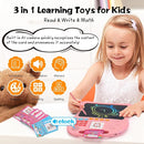 Kids Educational Learning Toys with Math Games,Talking Flash Cards and Writing Drawing Tablet, Speech Therapy Autism Sensory Toys Gifts for Toddler Preschool Activities Boys Girls Ages 3-10 (Pink) by TinyTreasures Baby Boutique