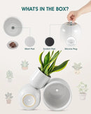 vancasso 6+8+10 inches Ceramic Plant Pots, Set of 3, Planters with Drainage Hole, Flower Pots Planters Pots for Indoor Plants, Modern Indoor Decorative Garden Pot, Home Decor, White by GreenHaven Gardens