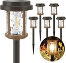 XMCOSY+ Solar Lights Outdoor, 6 Pack Pathway Lights Solar Powered, 20 LM LED Glass Outside Light, Waterproof Lighting for Garden Yard Landscape Driveway Walkway (Warm White) by GreenHaven Gardens