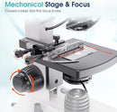 Microscope for Adults with 40X-2500X Magnification, Dual-View Research-Grade Compound Monocular Microscopes with 7'' LCD Screen, Wide-Field 10X 25X Eyepiece, Built in 5MP Camera, Dual Illumination by TinyTreasures Baby Boutique