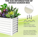 Large Outdoor Planter Boxes Kit Set of 2,6x3x2ft Galvanized Raised Bed Planter with Open-Ended Base Design, Elevated for Outdoor Plants, Durable Raised Bed for Gardening,Green by CozyNest Decor