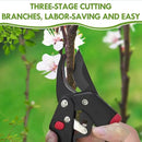 Upgraded Garden Clippers, Adjustable Germany Pruners, Work 3 Times Easier, Professional Pruning Shears, Cutting Rose, Flower, Hedge, Stem, Sharp Gardening Scissors, Arthritis Weak Hand Snips by GreenHaven Gardens