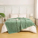 YUSOKI Luxury 3D Bubble Throw Blanket 3.1lb,All Ages,Home Decoration, (Sage Green,60 * 80inches) by CozyNest Decor