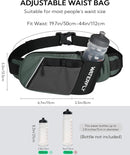 WATERFLY Fanny Pack Waist Bag: Hiking Water Bottle Holder with Strap Waist Pack for Women Men Hydration Hip Packs for Running Walking Traveling-Black & Gray by TinyTreasures Baby Boutique