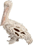 White Pelican Standing Figurine - 13.75” Coral Reef Nautical Decor Coastal Beach Home Accent Ocean Statue for Shelf, Tabletop, or Mantel Display by CozyNest Decor