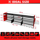 Power Tool Organizer Wall Mount with 12-Drill Holders-800Lbs Load Heavy Duty Metal 4-Layers Garage Storage and Organization Adjustable Battery Tools Rack Utility Racks Gifts for Men by GreenHaven Gardens