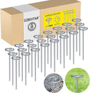 Landscape Fabric Pins, Thickened 8 Gauge Circle Top Landscape Pins, Not Easy to Bend 6 inch Galvanized Landscape Fabric Stakes, More Holding Power Than U-Shape Garden Staples (240) by CozyNest Decor