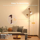 36W LED Tree Floor Lamp, Dimmable Tall Standing Lamp with Remote & Touch Control, 4 Color Temperatures Bright Floor Lamp, 3 Rotatable Light Modern Floor Lamps (Brown) by CozyNest Decor
