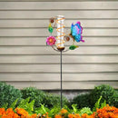 LEWIS&WAYNE 36.3” Butterfly Rain Gauge Outdoor, 7” Glass Tube Solar Powered 10 Warm White LEDs Garden Metal Stakes Decorative Waterproof for Yard Garden Patio Lawn by GreenHaven Gardens