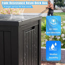 200 Gallon Lockable Resin Deck Box, Waterproof & UV-Resistant Outdoor Storage Box for Outdoor Cushion Storage, Garden Tools & Pool Accessories Storage, Black by CozyNest Decor