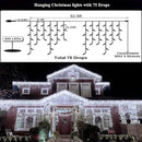 Led Christmas Lights Outdoor Christmas Decorations Hanging Light 400LED 8 Modes 75 Drops, Waterproof Outdoor Indoor Fairy Christmas Lights for Party, Holiday, Wedding Decorations (CoolWhite) by GreenHaven Gardens