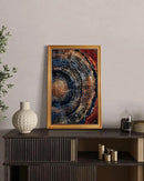 HUARCEY Gold Framed Vintage Wall Deocr for Living Room, Tree Rings Art Abstract Wood Grain Texture Bathroom Art Large Canvas Print Nature Inspired Farmhouse Pictures for Study Office Bedroom 16"x24" by CozyNest Decor