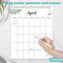 Wall Calendar 2026-2027, 18 Month Calendar from January 2026 to June 2027 14.5" x 11.8" Large Desk Calendar with Twin-Wire Binding for Home Office Planning Personal Organisers, Green Leaf by TinyTreasures Baby Boutique