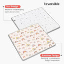 Foldable Baby Play Mat, PIGLOG 50x50 Playpen Mat, 0.6in Thick Waterproof Playmats for Babies and Toddlers Kids, Safe Foam Playmat for Tummy Time, Reversible Portable Baby Floor Mat for Infant, Rainbow by TinyTreasures Baby Boutique