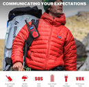 Wishouse Walkie Talkies for Kids Adults - Long Range Rechargeable 2 Way Radios,Gift,Hiking Accessories Camping Gear with Lamp,SOS Siren,NOAA Weather Alert,VOX,Easy to Use Red Blue 2 Pack by TinyTreasures Baby Boutique