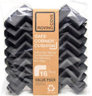 Roving Cove HeftyFit Corner Protector for Baby (16 Large Corners), Heavy-Duty Soft Rubber Foam Furniture Corner Bumper Guards, 3M Adhesive Pre-Taped, Onyx Black by TinyTreasures Baby Boutique