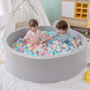 Foam Ball Pit, 47.2"x 13.8" Large Ball Pits for Toddlers, Soft Round Kiddie Baby Playpen Ball Pool for Kids, Ideal Gift for Babies Indoor and Outdoor Game, Grey, (Balls not Included) by TinyTreasures Baby Boutique