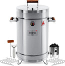Charcoal Grills - Basic 25 lbs - Stainless Steel Smoker Grill 3-in-1 for Cooking & Home BBQ - Portable Vertical Smoker Barrel for Outdoor & Camping - Meat Grill with Thermometer & Accessories by GreenHaven Gardens