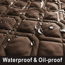 100% Waterproof Dog Bed Cover 52x82 inch Reversible Reusable Camping Mat for Kids/Pet/Dog/Cat Washable Geometric Embroidery Blanket Patchwork Brown+Beige by TinyTreasures Baby Boutique