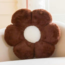 Brown Flower Pillow, 17.7" Flower Shaped Plush Decorative Throw Pillow for Bed by TinyTreasures Baby Boutique